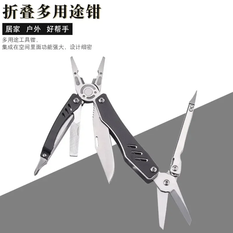 Multitool Folding Knife Survival Tools Plier Pocket Scissors Camping Fishing Combine Multifuntional Pliers Screwdriver Bits