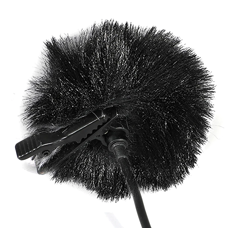 2Colors Universal Lapel Mic Soft Furry Windscreen Fur Windshield Wind Muff Soft Comfortable Lapel Lavalier Microphones Cover