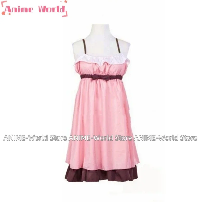 

《Custom size》Anime Cosplay SAO Asuna Yuuki Pajamas Pink Dress Cosplay Costume