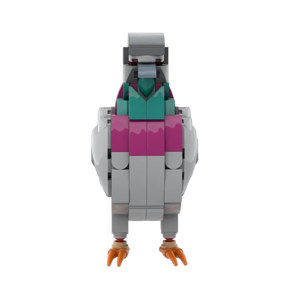 

MOC Feral Pigeon Model Building Blocks Gray Bird Animal Family Pet Bricks DIY STEM Toys Adults Gift