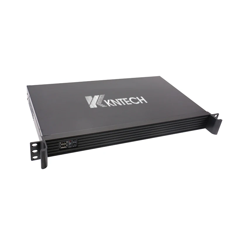 KNTECH KNTD-100 IP PBX SIP Server 1U Metal Body 100 Users VOIP Management System for Business Dispatch and Recording
