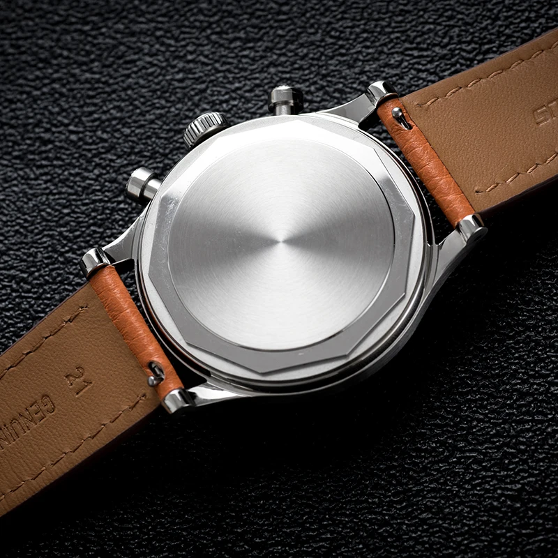 Tribute Watch for Japanese SEIKO Vk61 Multi-function Chronograph Movement Retro Men's Business Quartz Watch Minimalist Design