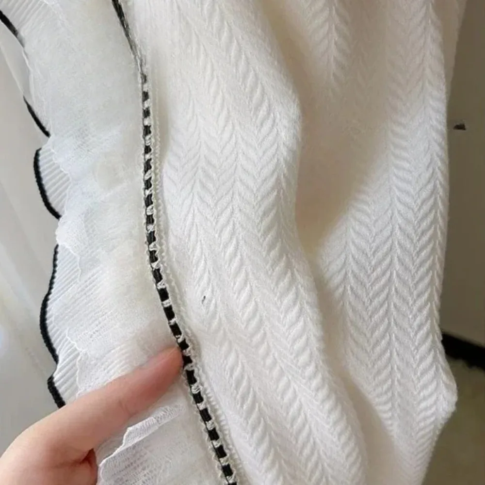 French Romantic Jacquard Chenille White Tulle Thicken Luxury Sheer Curtains For Living Room Bedroom Dining Blackout Custom Size