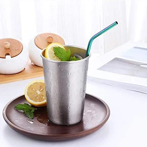 Colorful stainless steel straw set, metal utensils, environmental protection, bar, coffee, milk, tea, juice, 5 pcs 8 Main Sales Stainless Steel Stain - №6