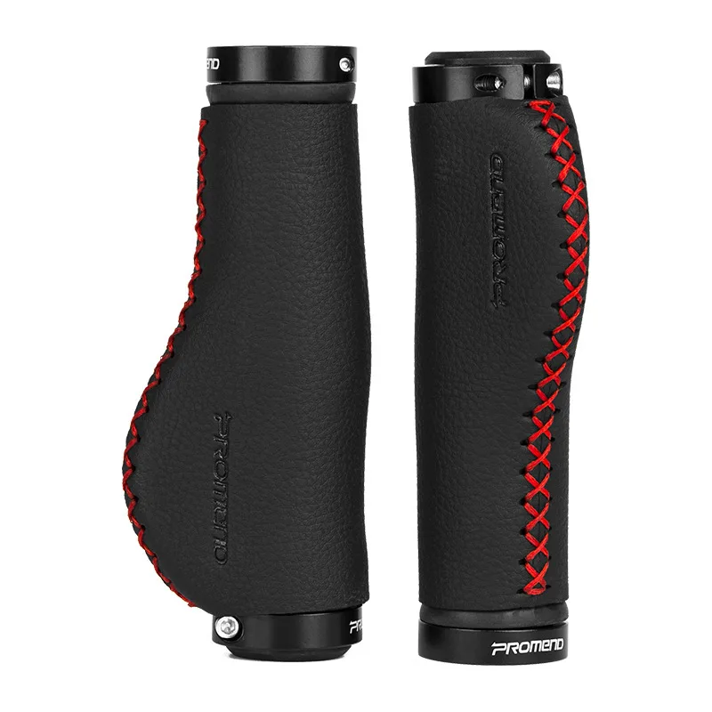 

PROMEND Bicycle Grips Fiber Leather MTB Handle Cuffs Ergonomics Handlebar Grip Bilateral Lock Non-slip Road Bike Accessorie