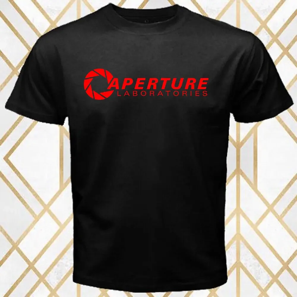 Aperture Laboratories Inspired by Portal Gamer Men's Black T Shirt Size S 3XL