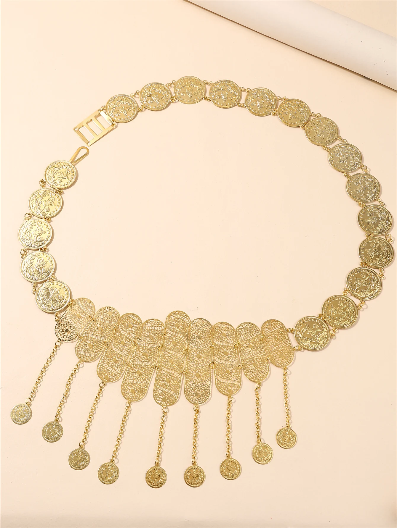 جوفاء منحوتة نمط المرأة رداء الخصر سلسلة فاخرة خمر نمط لمهرجان حفل زفاف الزفاف #2