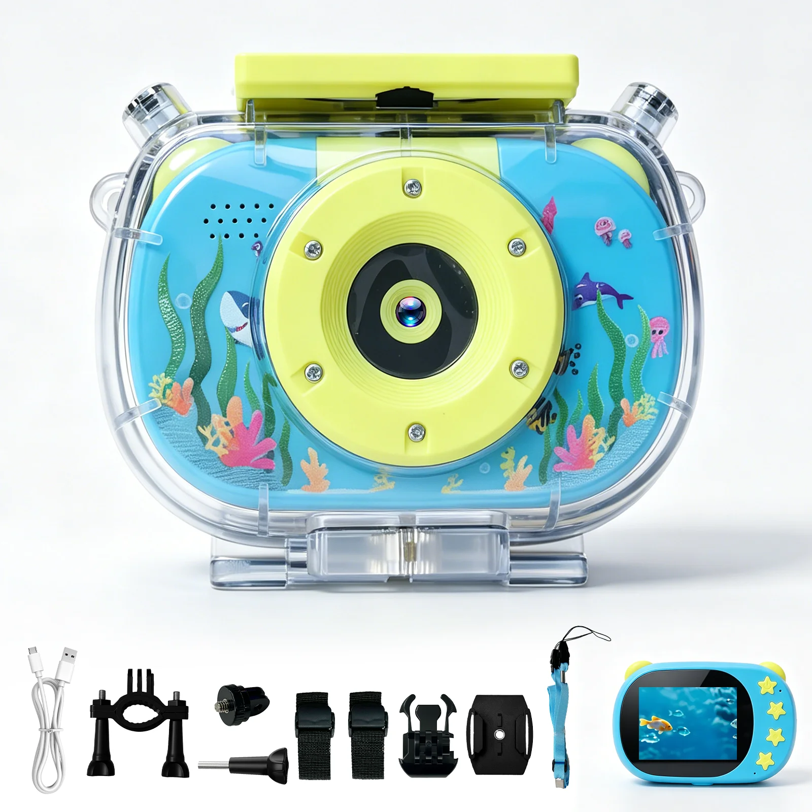 AliExpress NONE Kids Waterproof Action Camera USB Charging for Outdoor Sports - Skiing Rock Climbing Cycling Swimming Sports Accessories