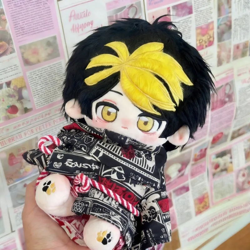 20cm Tokyo Revengers Hanemiya Kazutora Anime Figures Plush Cosplay Dress Up Cotton Doll Toys for friend Birthday Festival Gift