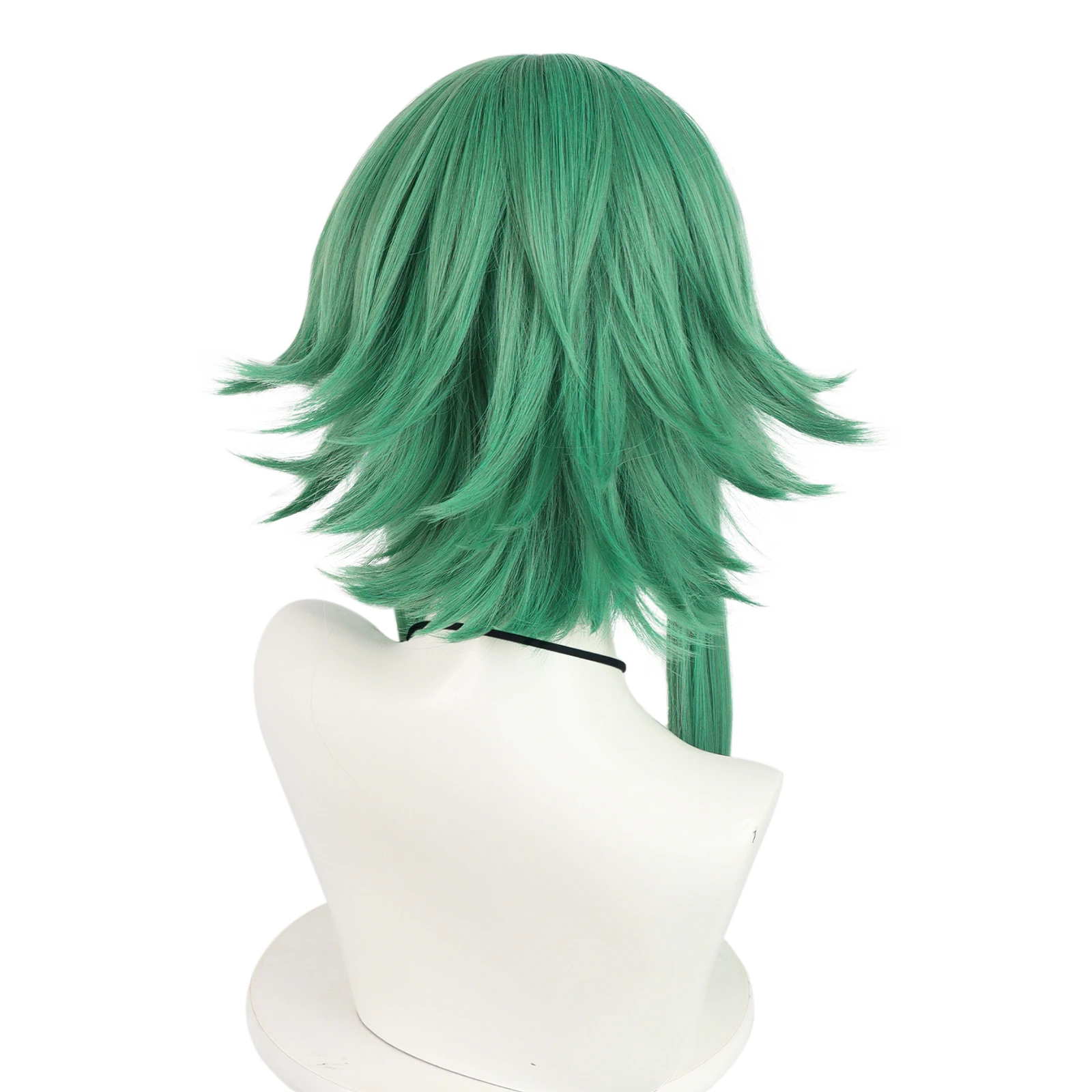 18Inch Synthetic Hair Medium Length Straight Green Ezreal Cosplay Wig Anime Halloween Carnival Comic Exhibition Cosplay Hair