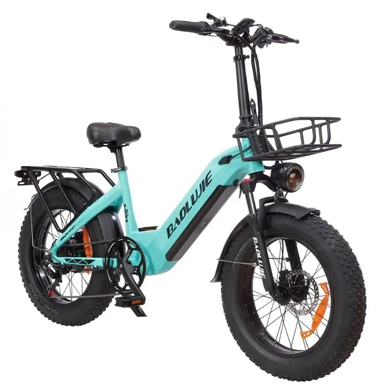 Ebike 750W 12AH Baolujie Fat Tire Electric Bicycle Off-road Snow Mountain Electric Bicycle Aluminum Alloy Frame 35KM/H