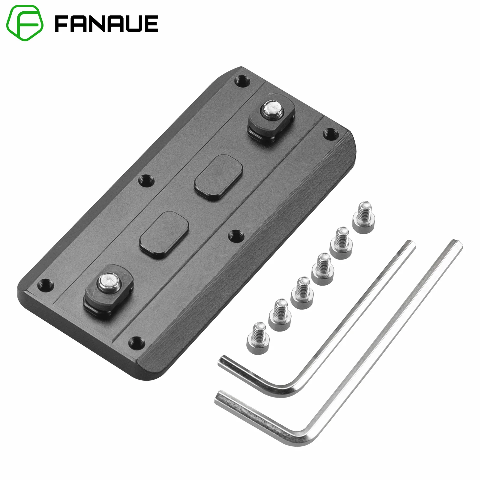 FANAUE-M-Lok Arca Rail Tripé Mount Adapter, Ballhead Quick Release Plate, RRS Dovetail Caça para Rifle