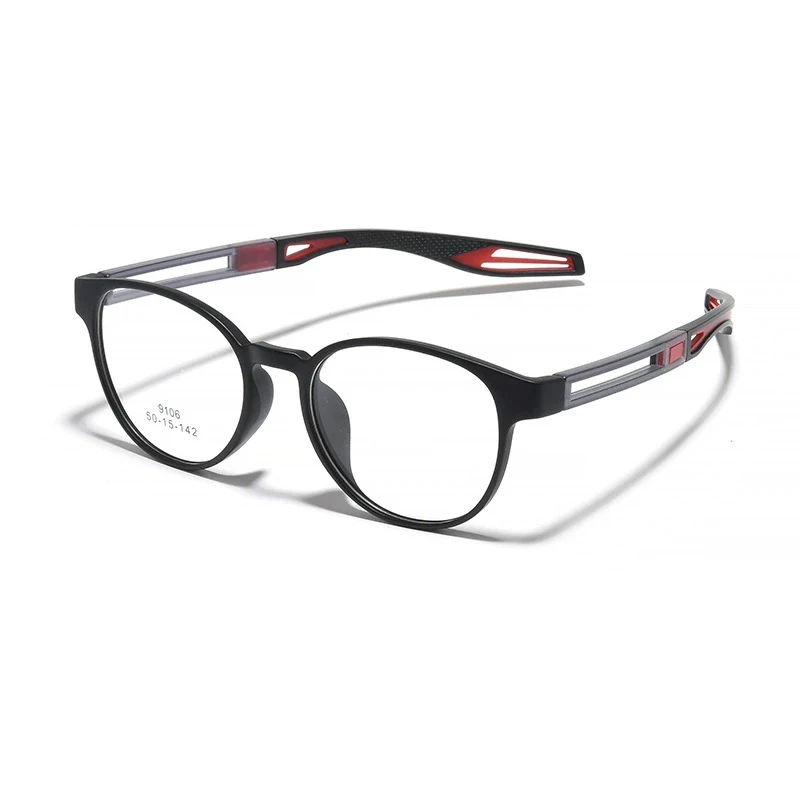 KIZN 라운드 스포츠 근시 고글 프레임 TR90 패션 초경량 야외 광학 처방 남성 여성 안경 -0.50 ~ -6.0