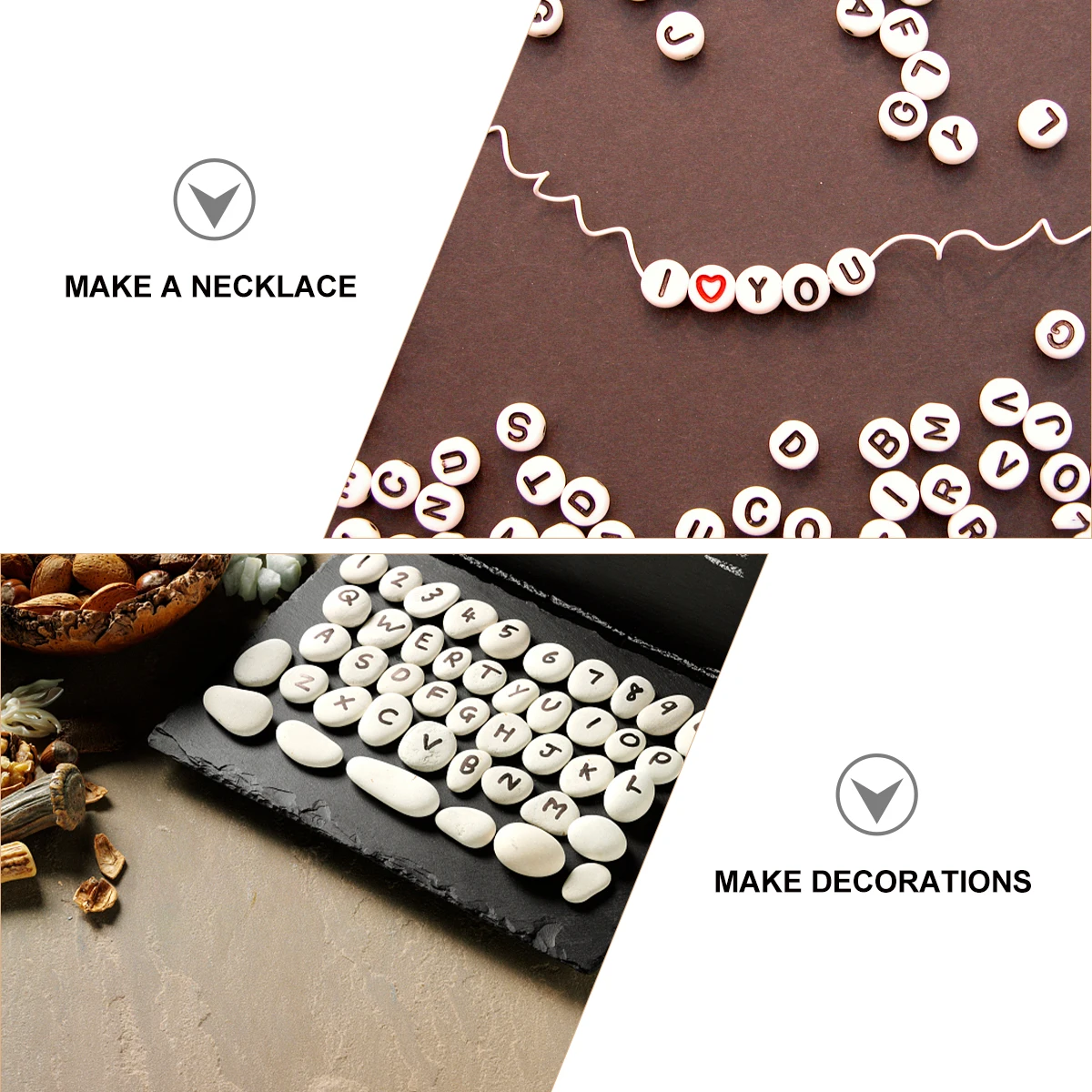 100개 아크릴 알파벳 비즈 DIY 사각형 영어 문자 디자인 쥬얼리 만들기 어린이 공예 액세서리 크리스마스 선물