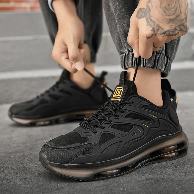 Sepatu Sneakers Kulit Pria Kasual untuk Berjalan Ukuran 46 Pria Lari Olahraga Luar Ruangan Ringan Nyaman Atletik Latihan Jogging