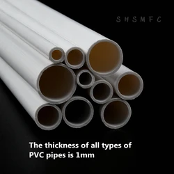 2~10pcs Length 50cm Outer Diameter 6~15mm PVC White Pipe Fish Tank Aquarium Tube Garden Irrigation Watering Fittings