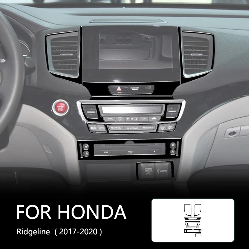 

Center Air Vent Frame Brand New ABS Gloss Black Stickers For Honda Ridgeline 2017-2020 Car Interior Accessories