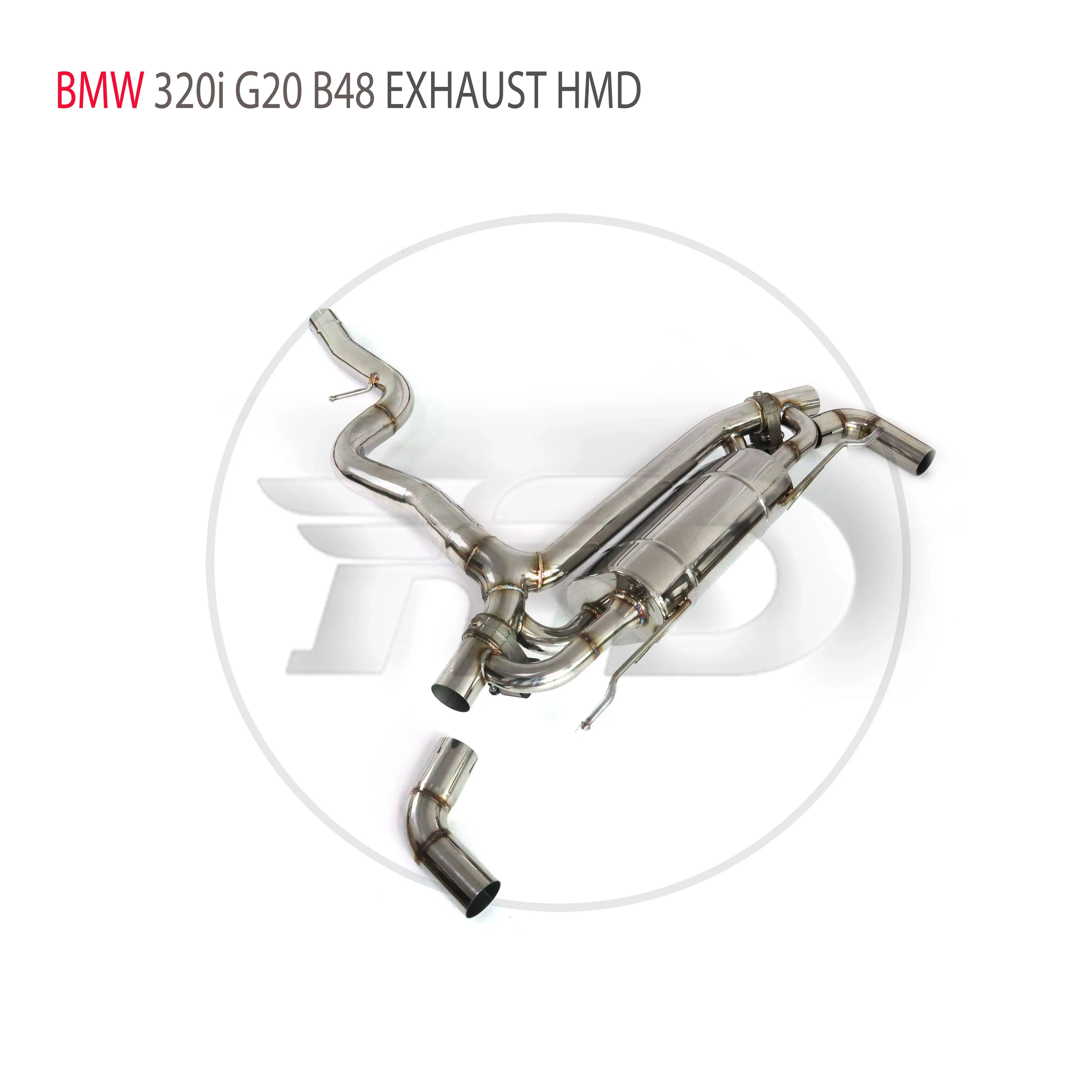 HMD أداء نظام العادم من الفولاذ المقاوم للصدأ Catback مناسب لسيارات BMW 320i G20 B48 تعديل كاتم صوت الصمام الإلكتروني