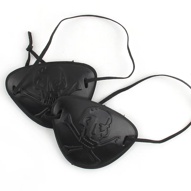 1pcs Pirate Captain Black Eye Patch For Adult Kids Cosplay Pirate Party Costume Halloween Decoration Supplies
