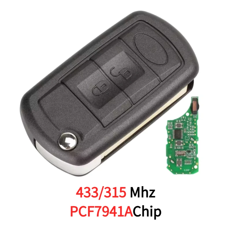 3 Buttons Remote Flip Car Key ASK 315/433Mhz PCF7941/ID46 Chip HU92 blade For LAND ROVER Range Rover Sport LR3 Discovery Control