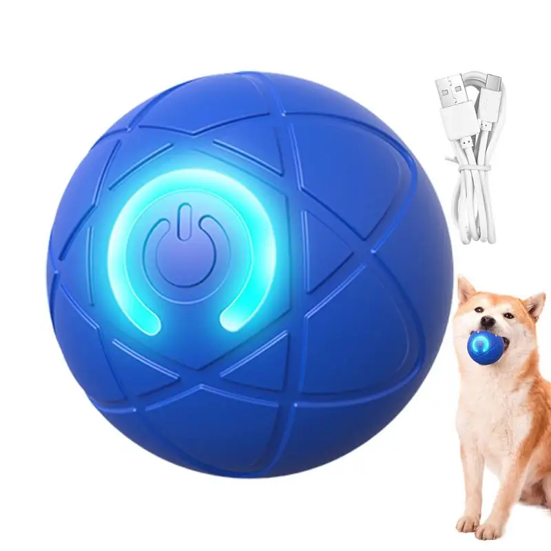 1pc Smart Pet Toy Ball Electric Interactive Game Automatic Jumping Rolling Ball Rechargeable Moving Puppy Cat Entertainment Toy