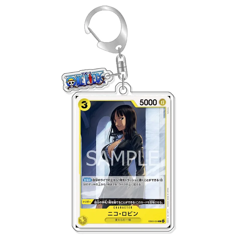 Keychain OP OPTCG Card Tashigi Nami Kola Uta Backpack Pendant Anime Game Fans Gift Recycled Acrylic Decoration Rare Card Toy view 3