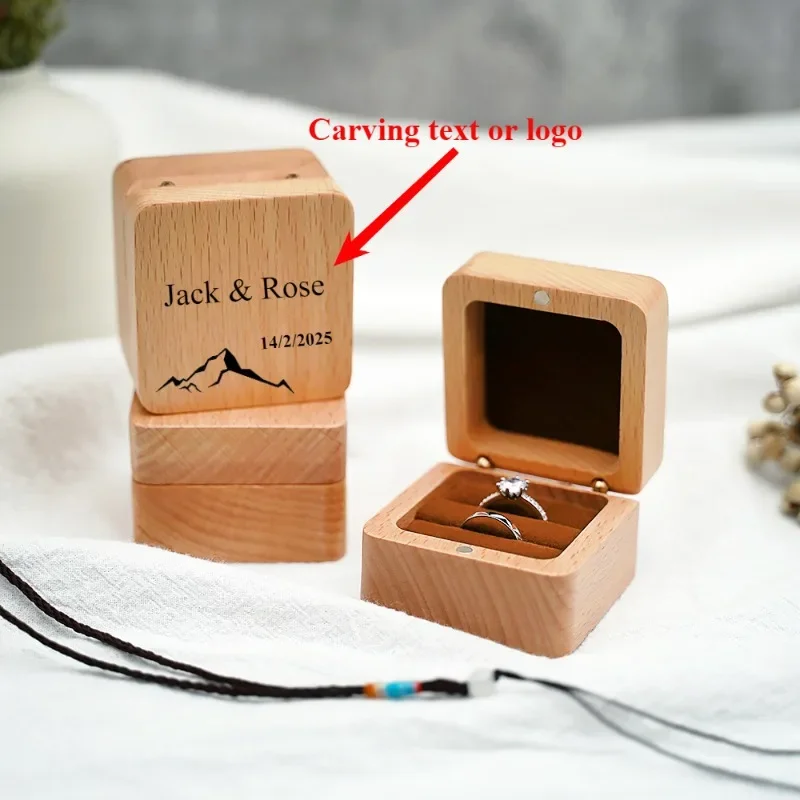 

Elegant Wood Jewelry Box with Velvet Lining and Lock for Rings, Earrings, and Accessories Organization Personalized Optional