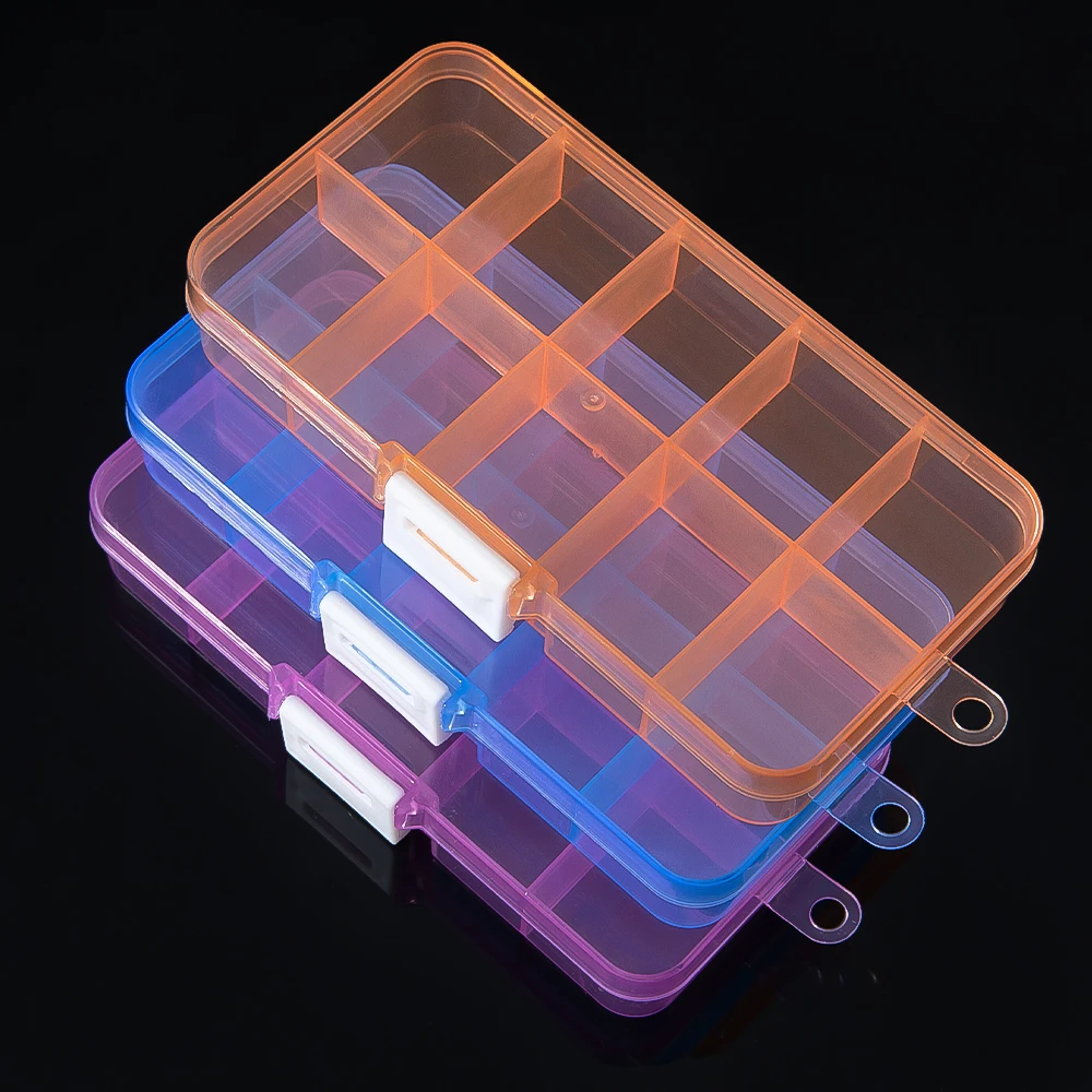 1PC 2/5/8/10 Grids Plastic Storage Jewelry Box Compartment Container for Beads Earring Box Case Multifunctional Portable Storage