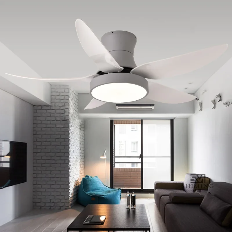 AOSONG Modern Fan Light LED Luxury Living Room Restaurant Bedroom Study Ceiling Fan Light Remote Electric Fan Light