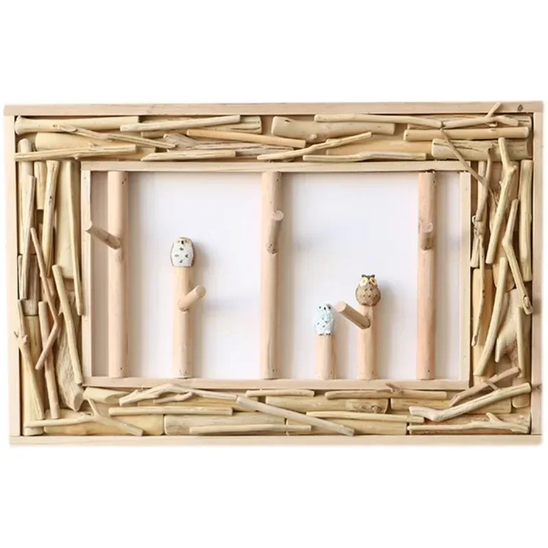 Nordic log meter, shading box, weak switch hook rack, distribution box, restaurant background hanging object decorative