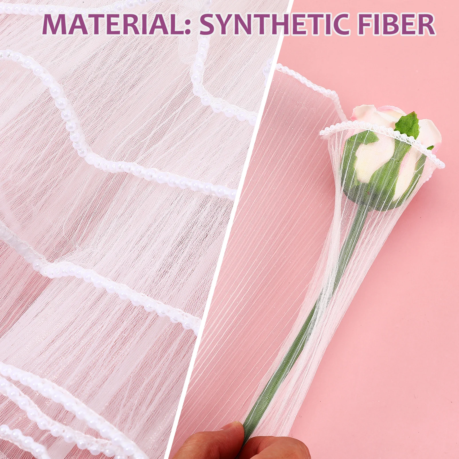 

Rose Flower Packaging Kit Wrapping Paper Yarn Ribbon for Bouquet Floral Mesh Bouquets