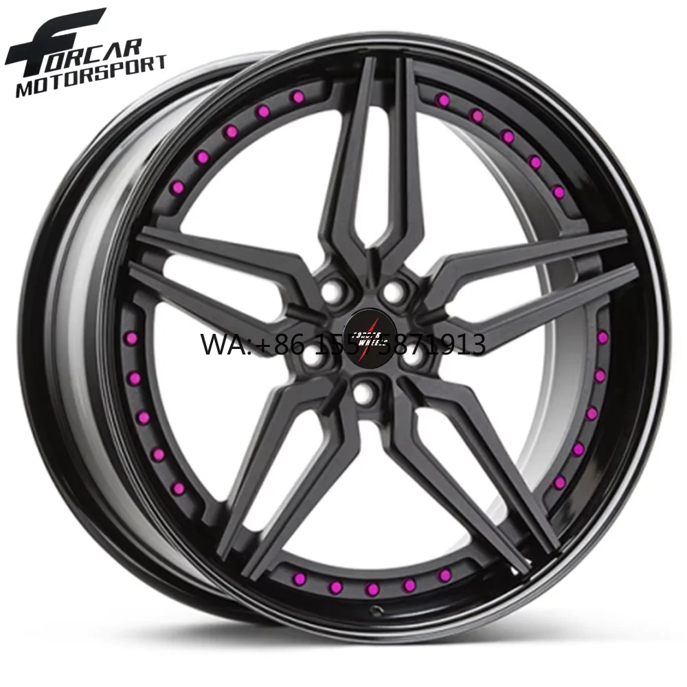 

Custom Salable New Popular Design Two-Piece 16 17 18 19 20 21 22 23 24 Inch Forcar Motorsport Alloy Forged Wheels Rims
