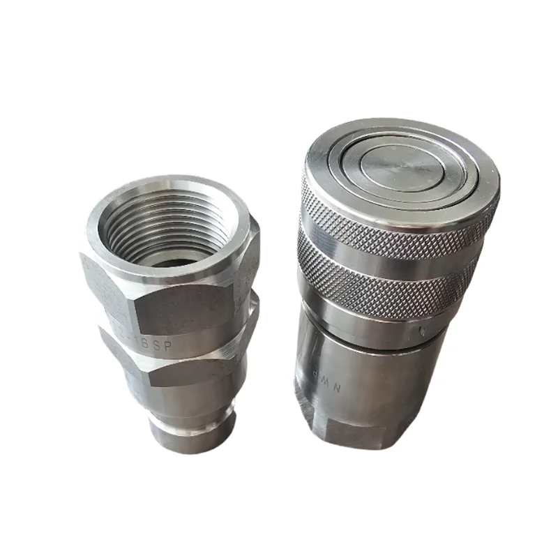 Leak-free Flat Face Quick Hydraulic Coupling Stainless304 1/4