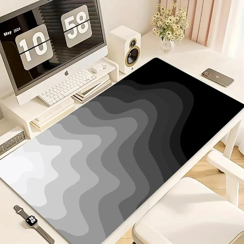 

Серый изогнутый коврик для мыши, компьютерные аксессуары, офисные игровые настольные коврики XXL, резиновые противоскользящие коврики для игровой клавиатуры, коврики для мыши, настольные коврики 40x90