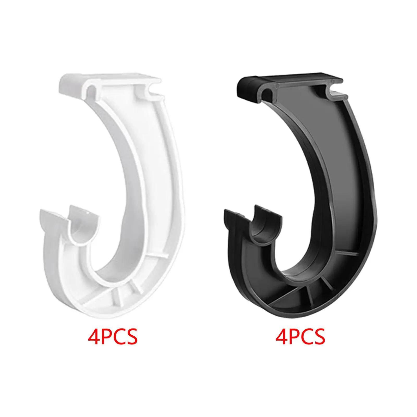 4 Pieces Closet Rod Support Bracket for Hanging Clothes Pipe Hanger Hook Hanging Rod Support Bracket Closet Hanging Bar Support