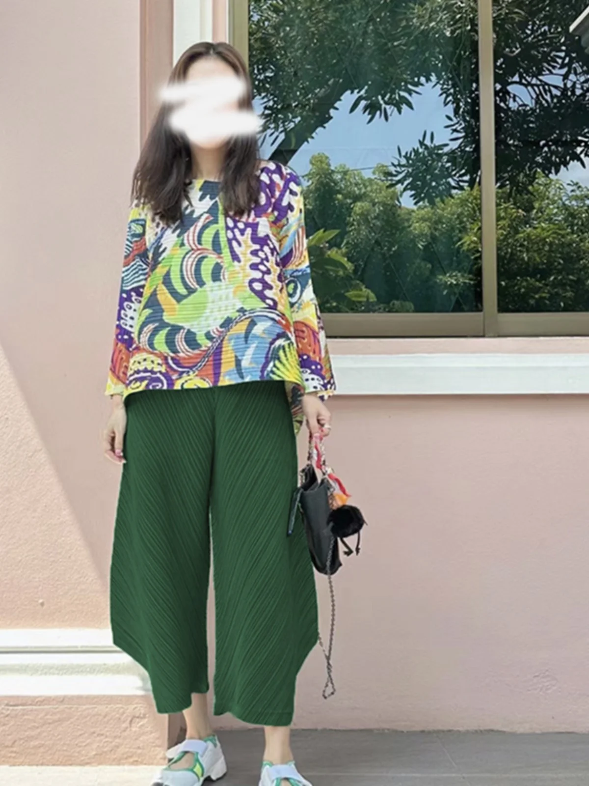 Pantalon Harlan taille haute en Fiber de Polyester pour femmes, décontracté, ample, résistant aux rides, Sli Boyfriend Sle, pantalon à neuf points