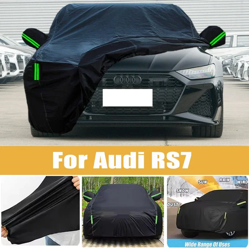 

For Audi RS7 Full Car Cover Four Seasons Universal Outdoor Sun Anti UV Rain Snow Dust Protection Oxford Cloth Car Accessories