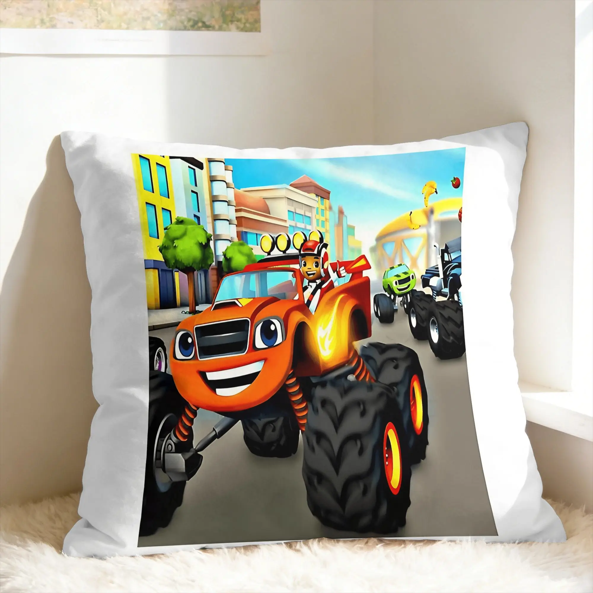 B-Blaze and the Monster M-Machines Pillow Case  Soft Pillow Cover Cute Funny Pillowcases For Wedding Party Home Decor