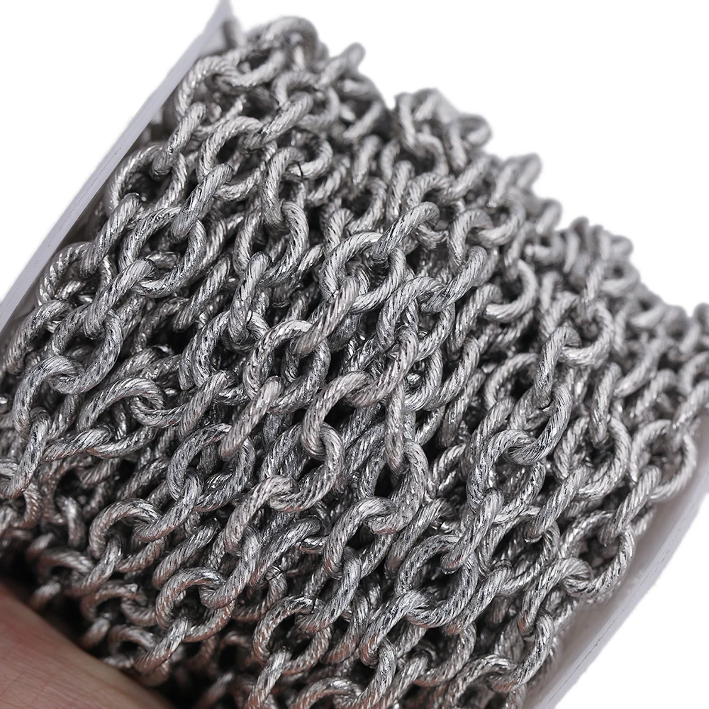 1 Meter 18k Breite 8mm Edelstahl-Drehkette, Massive Ketten für Punk-Halsketten, Rock-Schmuckherstellung, Großhandelszubehör – Detail 6