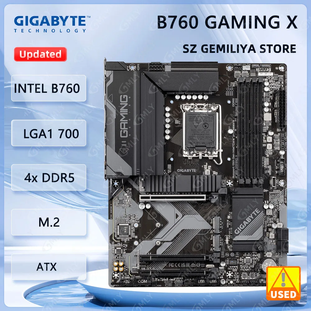 

﻿ Материнская плата GIGABYTE B760 GAMING X LGA1700 DDR5 Intel B760 M.2 ATX с поддержкой процессора I9-14900 14700 14500 12700 12100