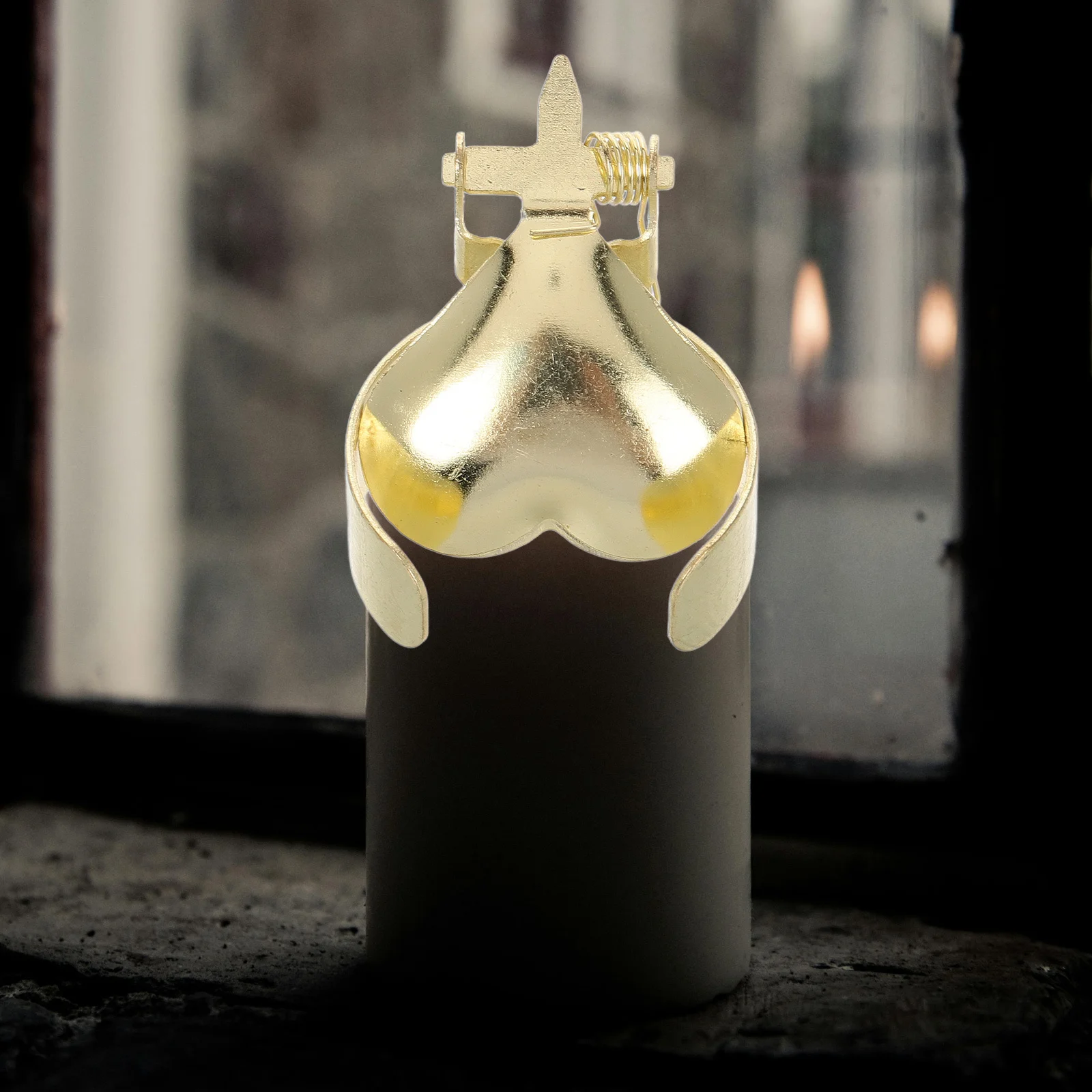 2 قطعة معدنية على شكل قلب طفاية اللهب أداة مقاومة للحرارة يمنع الفتيل Smoldering مناسبة للشمعة #4