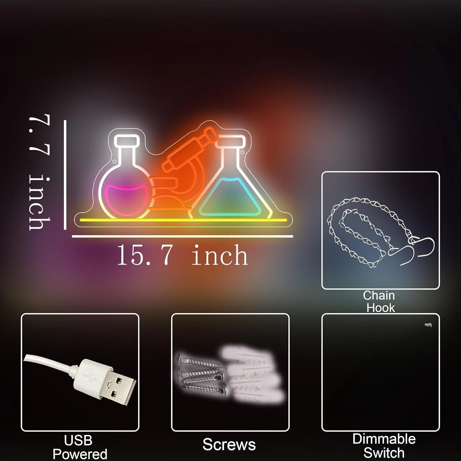 Science Laboratory Neon Sign U - Medical Lab Study 评论和价格