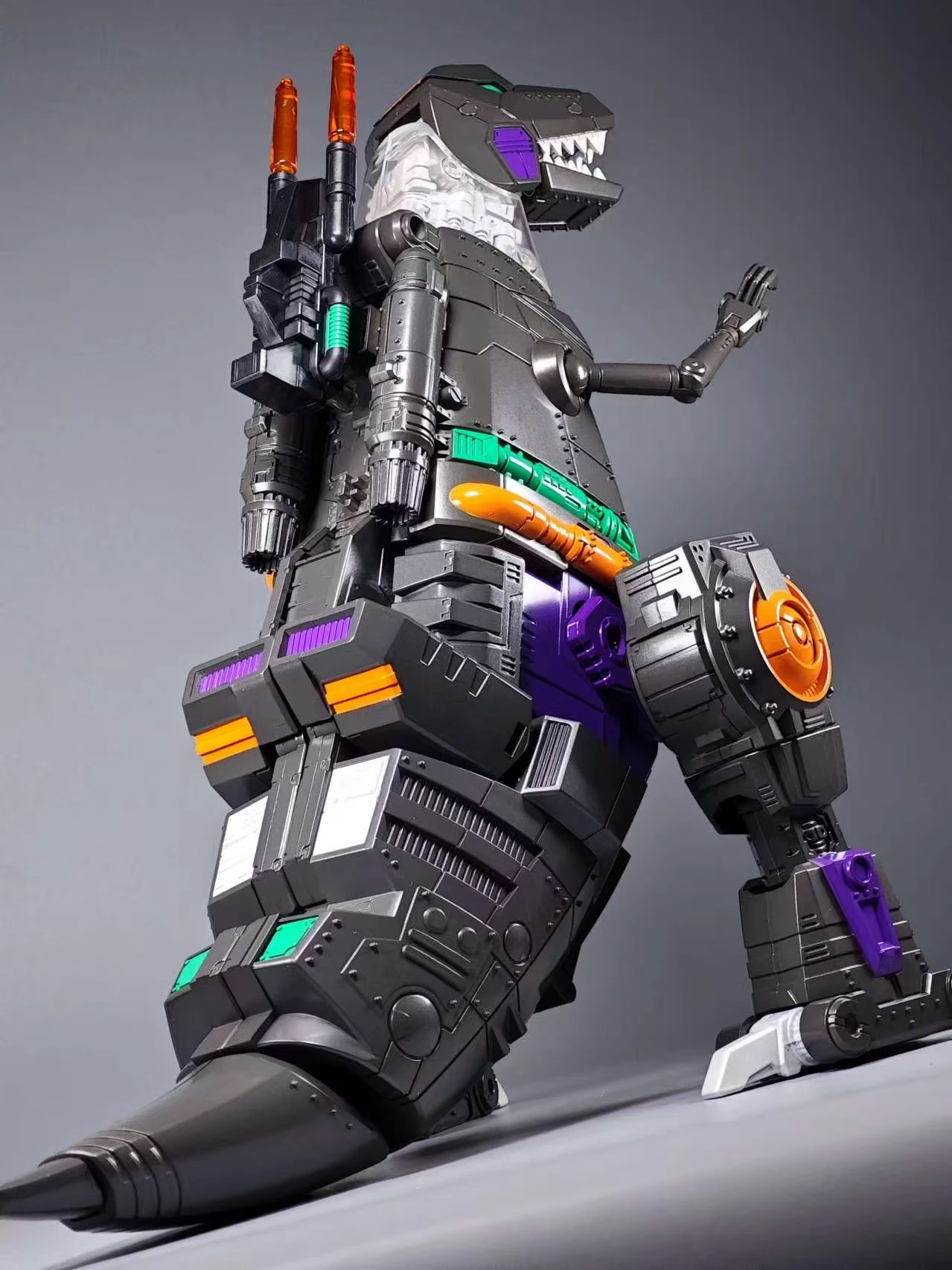 Transformação MP08 Grimlock Brinquedo Metálico Espelho Cor Ampliada Versão KO Figura de Ação 32 CM
