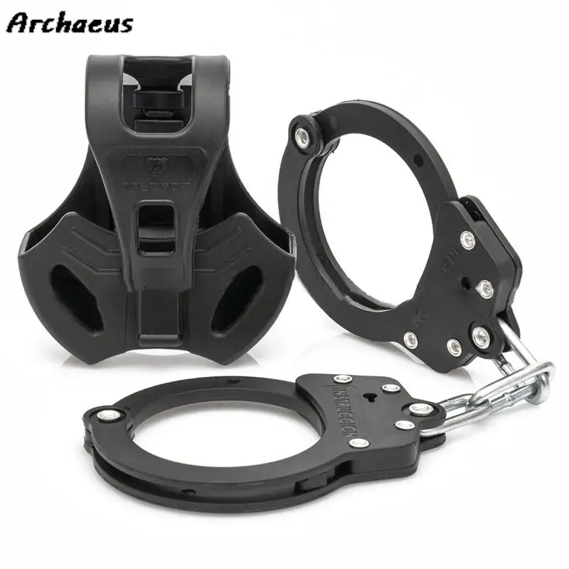 Tactical Profession Handcuffs Case  Shackles Holster Molle Belt Pouch Nylon Holder Handcuff Hunting Accessories Equipment