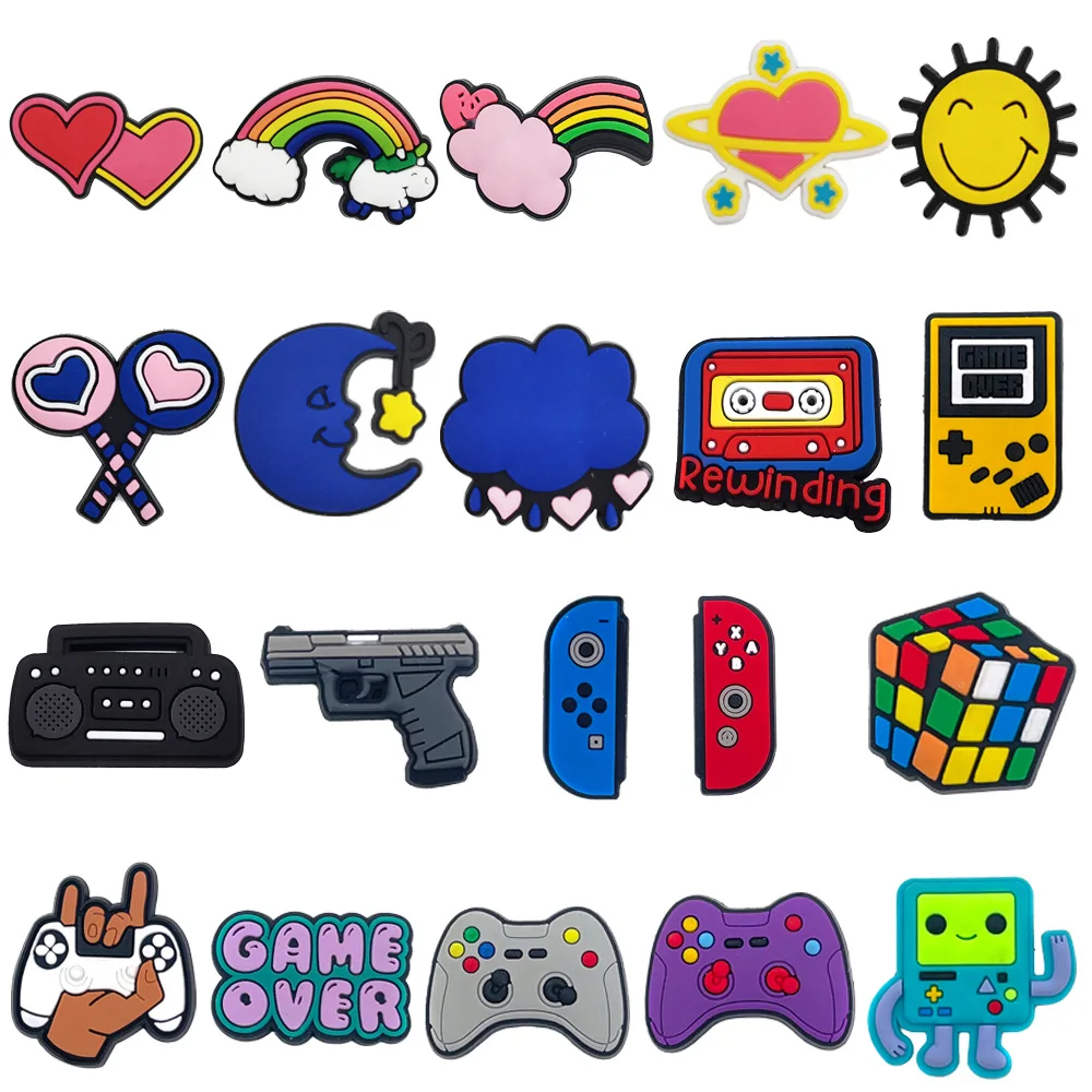 Magic Cube Game Console Controller Decorative Buckle DIY Accessories Shoe Charms Accessories for Crocs Sandals Y2k Fashion Toys