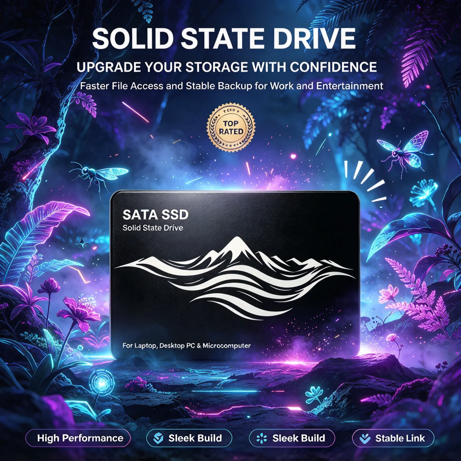 2TB/1TB/4TB/500GB 2.5-Inch SATA III SSD, Embedded Solid State Disk, Hard Drive, Laptop, PC, Computer, Notebook, Nova Ultra Plus.