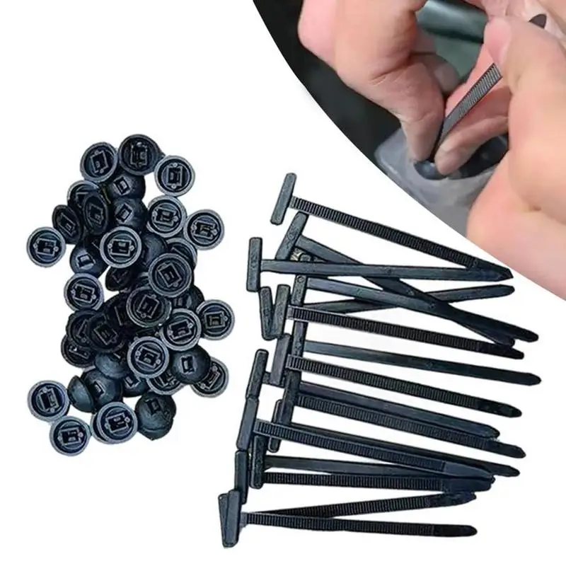 20/50Pcs Multipurpose Nylon Universal Cable Tie Buckle Nylon Buckle Self-Locking Heavy Duty Nylon Zip Ties Cable Tie Retainer