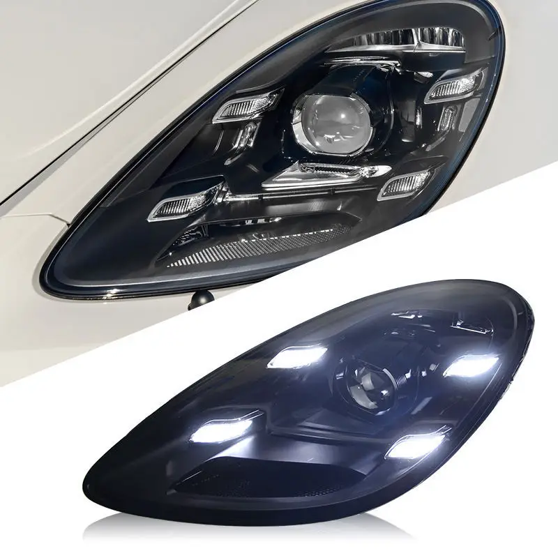 Auto New Style For Porsche Cayman Boxster 982C 718 Headlights Assembly 2017-UP Modified New Matrix Daytime Running LED Lens