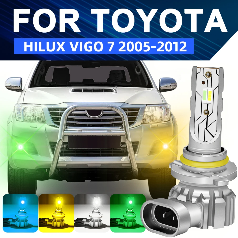 

Dual Color Flash LED Front Fog Light For Toyota HiLux Vigo 7 N1 N2 N3 2005-2012 2011 2010 2009 2008 2007 Switchback Fog Lamp 12V