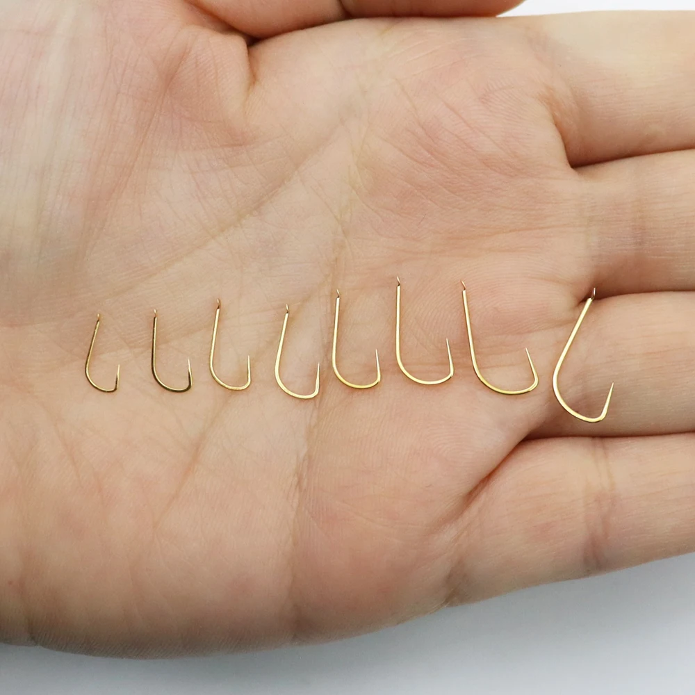 ZYZHE 10 Stück/Beutel Weiße/Goldene Haken mit Hülse aus Hochkarbon-Stahl, BKK-Haken, Scharfe Widerhakenfreie Süßwasser-Angelhaken – Detail 8